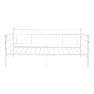 Fémkeretes heverő matraccal Granada 90x200 cm acél [en.casa]