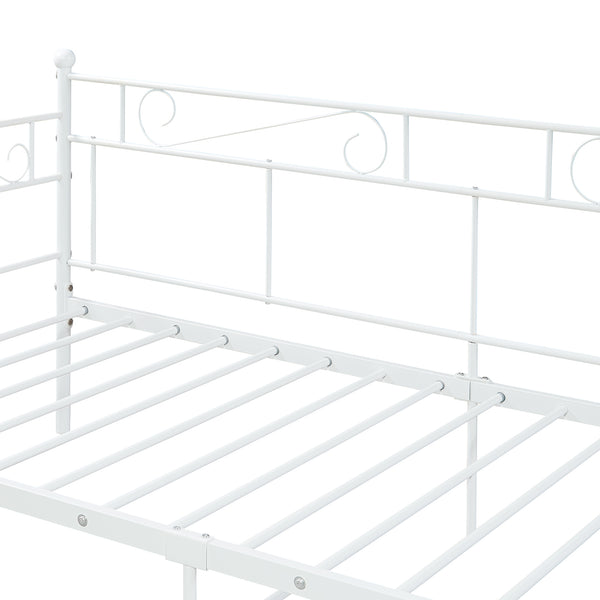 Fémkeretes heverő matraccal Granada 90x200 cm acél [en.casa]