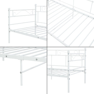 Fémkeretes heverő matraccal Granada 90x200 cm acél [en.casa]
