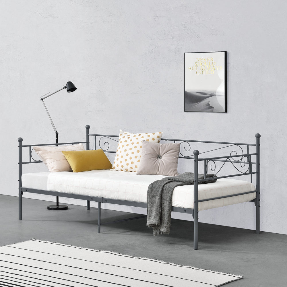 Fém ágy Kerava 90x200 cm különböző színekben en.casa - premiumXL