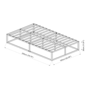 Fémkeretes ágy Kreta matraccal különböző színekben és méretekben [en.casa]