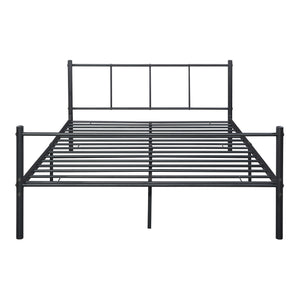 Fém ágykeret Laos matraccal fekete [en.casa]