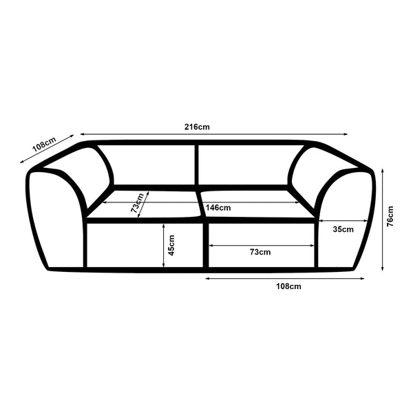Moduláris kanapé Hurvas [en.casa]