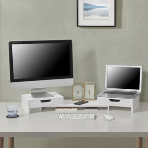 Marttila monitortartó 2 fiókkal 60x22x11cm különböző színekben [en.casa] - premiumXL