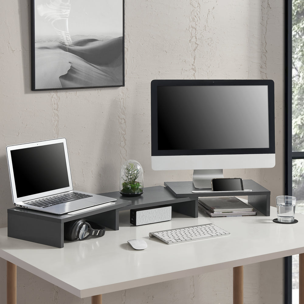 Monitorállvány Vilppula 79x27x10,5cm különböző színekben [en.casa] - premiumXL