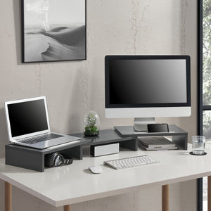 Monitorállvány Vilppula 79x27x10,5cm különböző színekben [en.casa] - premiumXL