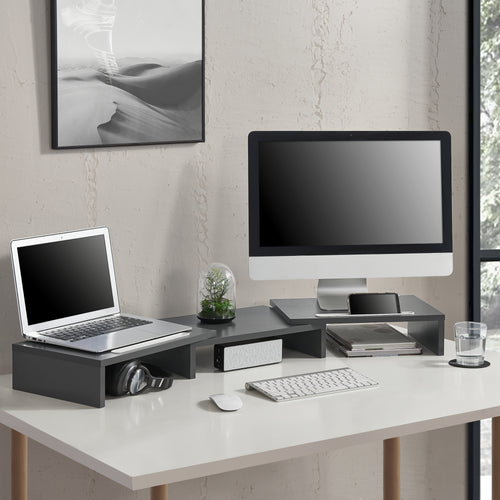Monitorállvány Vilppula 79x27x10,5cm különböző színekben [en.casa] - premiumXL