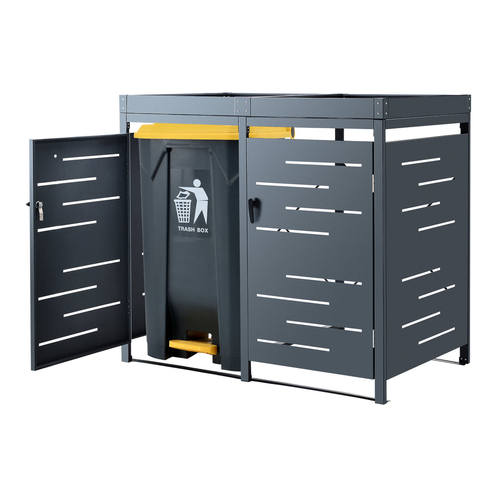 Szemetesláda burkolat Salching 2/3 kukához antracit színben, különböző méretekben [en.casa] - premiumXL