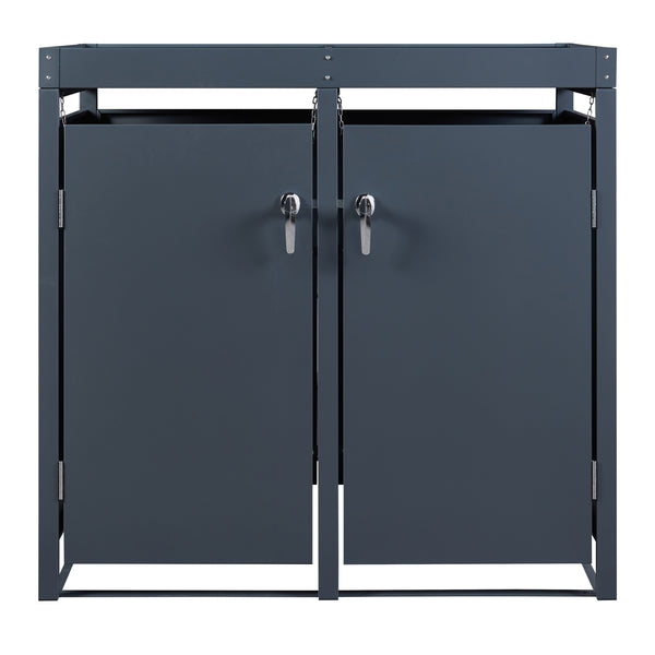 Kültéri szemetestároló Valkeakoski antracit több méretben [en.casa]