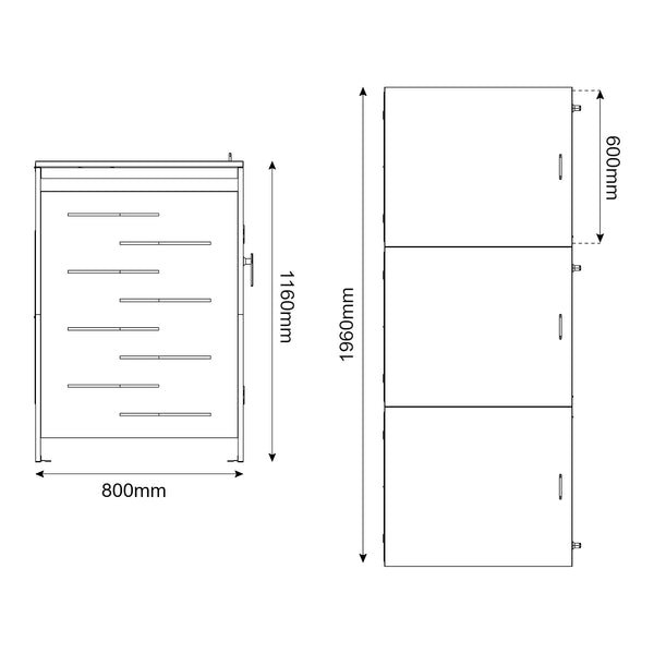 Kerti kukatároló Bernalda horganyzott acél antracit [casa.pro]