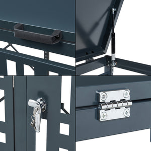 Kerti kukatároló Bernalda horganyzott acél antracit [casa.pro]