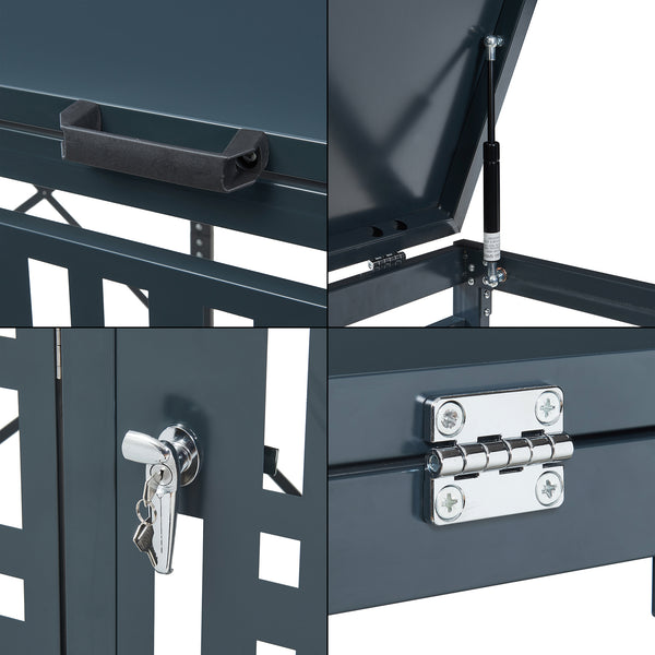 Kerti kukatároló Bernalda horganyzott acél antracit [casa.pro]