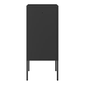Éjjeliszekrény Hausjärvi bal oldali fogantyúval 82x35x35 cm acél [en.casa]