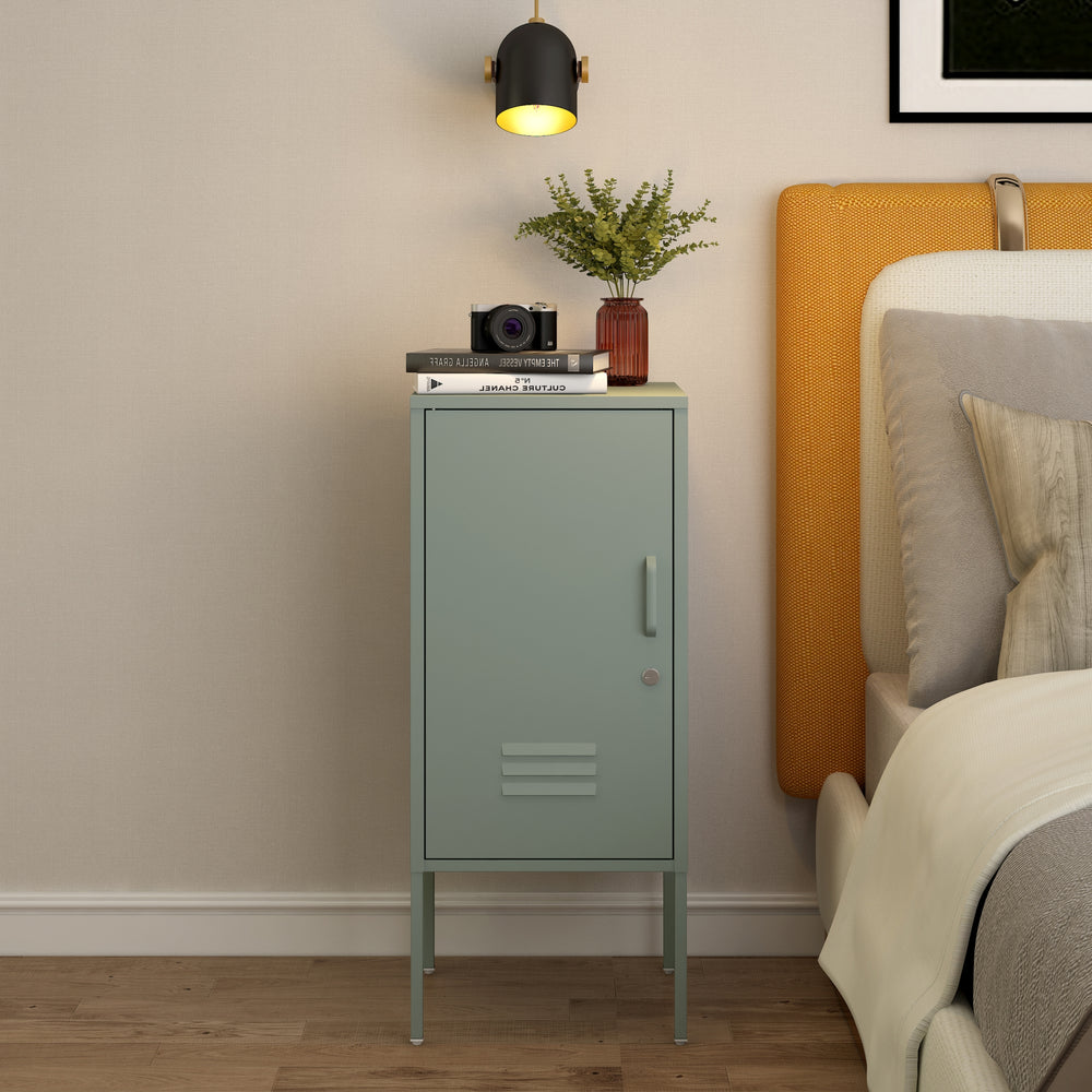 Éjjeliszekrény Hausjärvi 82x35x35 cm acél [en.casa] - premiumXL