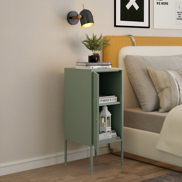 Éjjeliszekrény Hausjärvi 82x35x35 cm acél [en.casa]