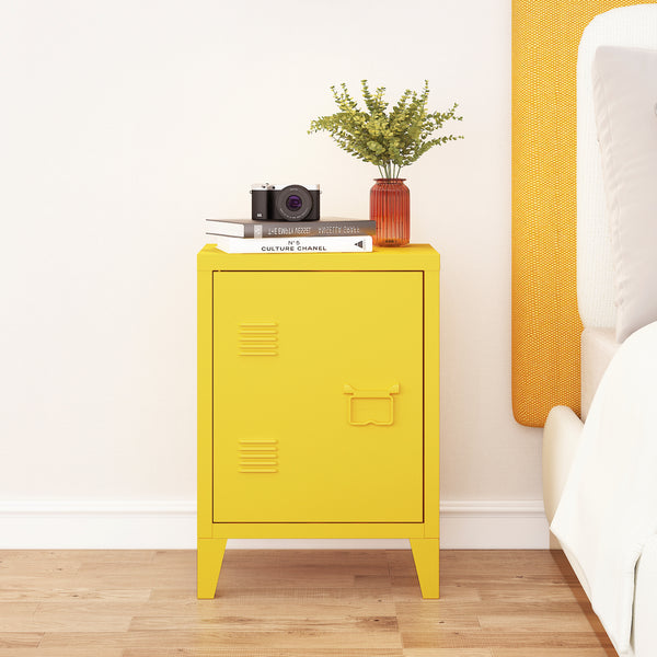 Éjjeli szekrény Inari jobb oldali fogantyúval acél [en.casa]