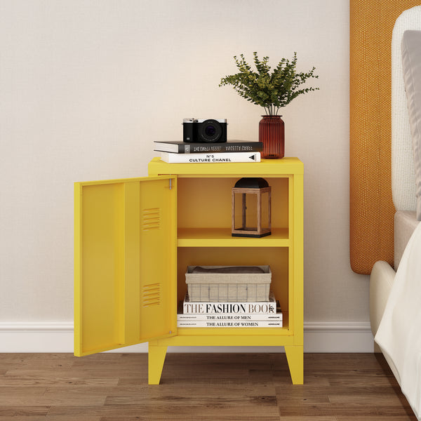 Éjjeli szekrény Inari jobb oldali fogantyúval acél [en.casa]