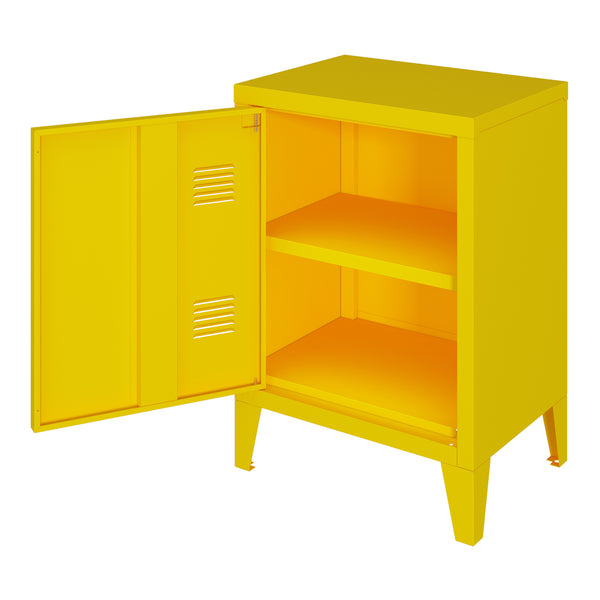 Éjjeli szekrény Inari jobb oldali fogantyúval acél [en.casa]