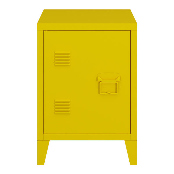 Éjjeli szekrény Inari jobb oldali fogantyúval acél [en.casa]