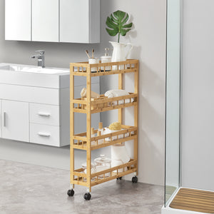 Gurulós kocsi Pyhäjoki 96 x 60 x 18 cm natúr [en.casa] - premiumXL
