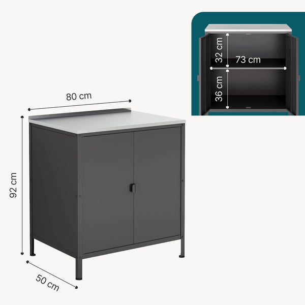 Kültéri szekrény Bolognano 92x80x50 cm [casa.pro]