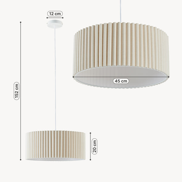 Függőlámpa Kupimi Ø45 cm bézs [lux.pro]