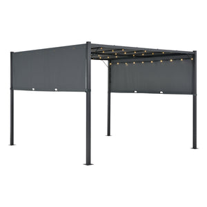 Pergola Fortaleza LED világítással több méretben és színben [en.casa]