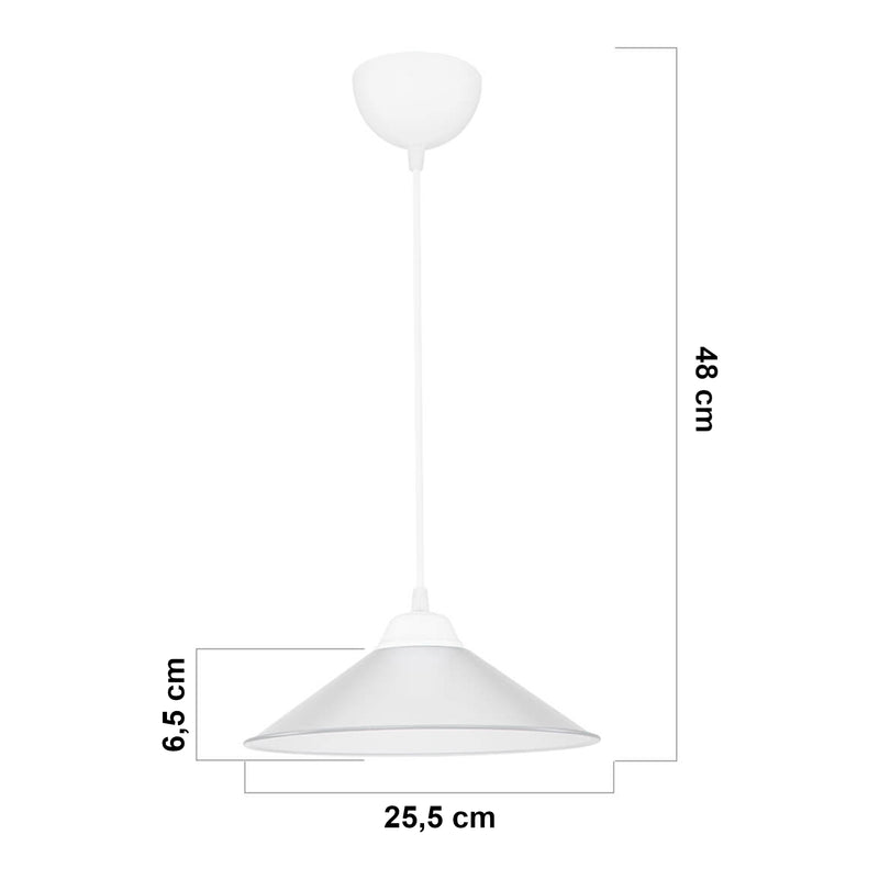 Méretrajz Hereford E27 Függőlámpa [lux.pro]