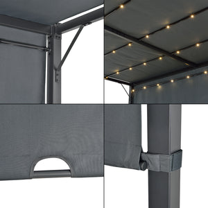 Pergola Fortaleza LED világítással több méretben és színben [en.casa]