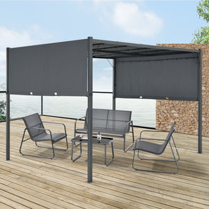Pergola Fortaleza LED világítással több méretben és színben [en.casa]