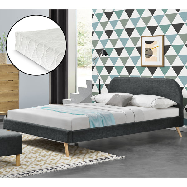 Franciaágy Elvas kárpitozott design ágy matraccal különböző szín és méretben Corium® 