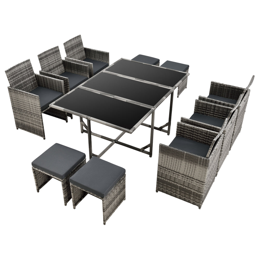 Polyrattan ülőgarnitúra Laredo XL különböző színekben [en.casa] - premiumXL