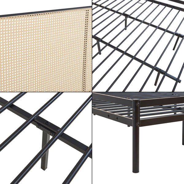 Fém ágy Linköping ovális fejrésszel [en.casa]