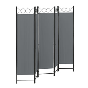 Paraván Saragossa 5-paneles acél/poliészter 171x200 cm összecsukható [en.casa]