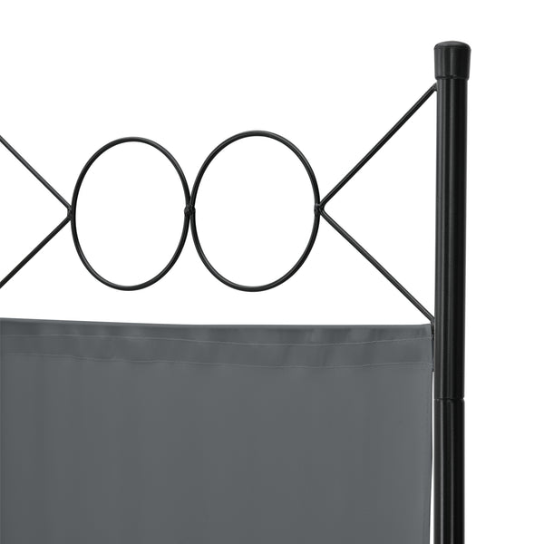 Paraván Saragossa 5-paneles acél/poliészter 171x200 cm összecsukható [en.casa]