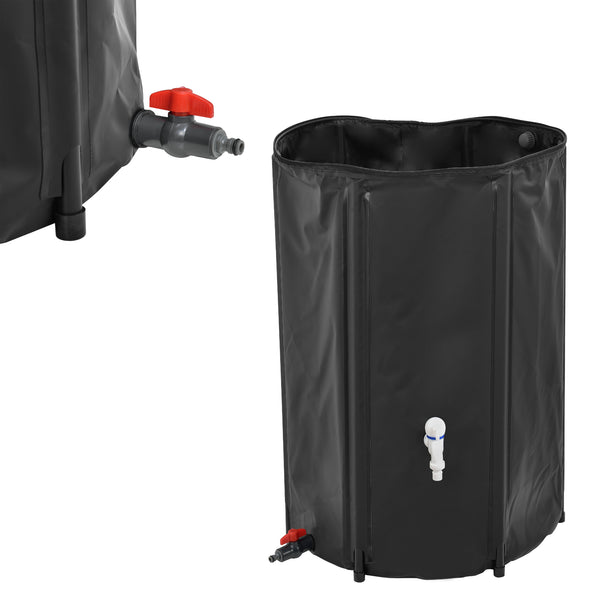Esővízgyűjtő tartály AALE-39xx PVC fekete 250/500 L [casa.pro]