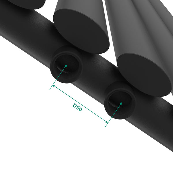 Egyrétegű design csőradiátor Nore fekete 160x36cm, 636W [neu.haus]