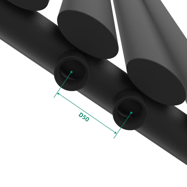 Egyrétegű design csőradiátor Nore fekete 180x24cm, 484W [neu.haus]