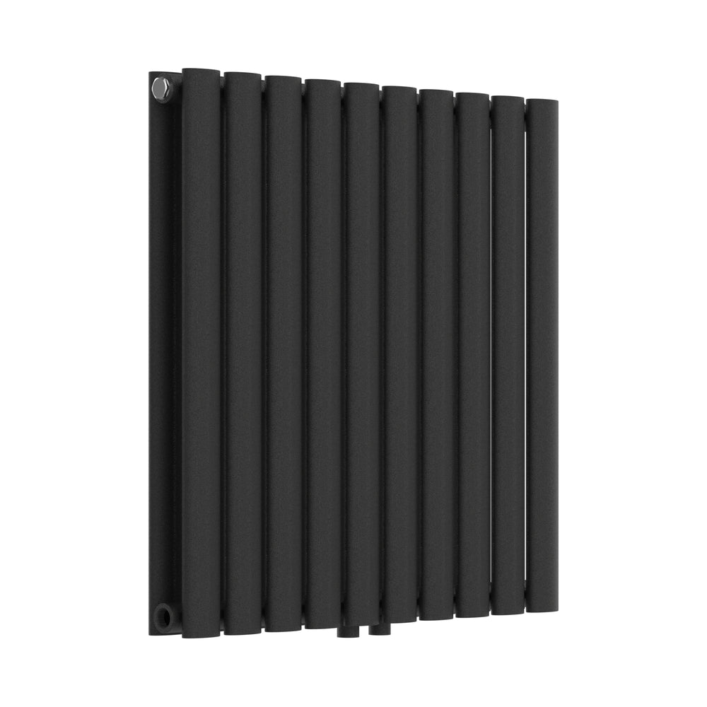 Kétrétegű design csőradiátor Nore fekete 60x60cm, 800W [neu.haus]