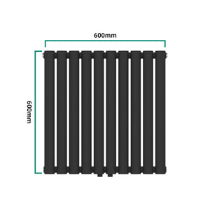 Egyrétegű design csőradiátor Nore fekete 60x60cm, 449W [neu.haus]