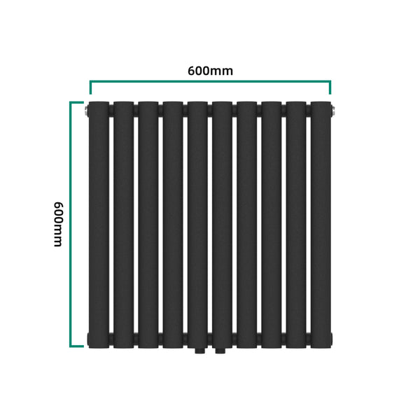 Egyrétegű design csőradiátor Nore fekete 60x60cm, 449W [neu.haus]
