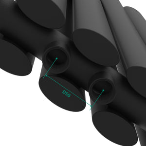 Kétrétegű design csőradiátor Nore fekete 60x90cm, 1180W [neu.haus]