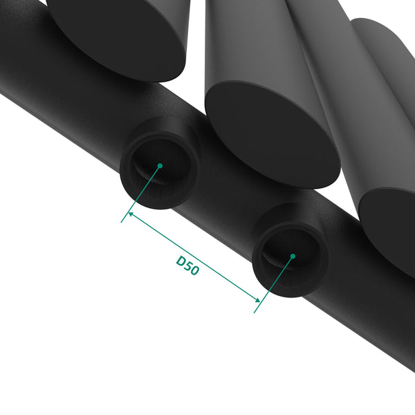 Egyrétegű design csőradiátor Nore fekete 60x90cm, 653W [neu.haus]