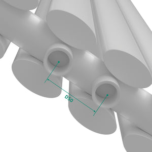 Kétrétegű design csőradiátor Nore fehér 160x24cm, 812W [neu.haus]