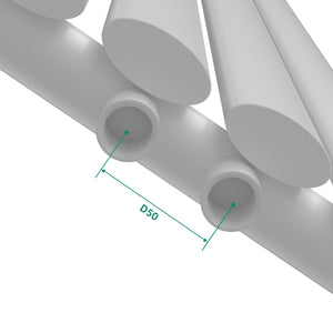 Egyrétegű design csőradiátor Nore fehér 180x24cm, 484W [neu.haus]