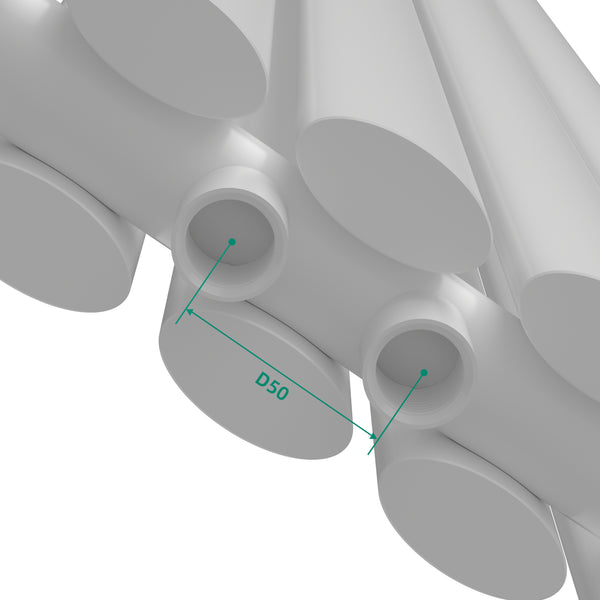 Kétrétegű design csőradiátor Nore fehér 180x30cm, 1122W [neu.haus]