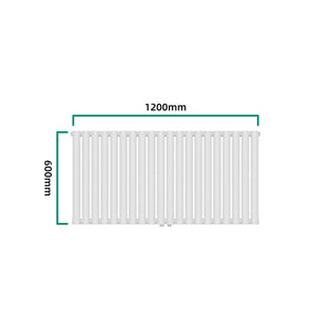 Egyrétegű design csőradiátor Nore fehér 60x120cm, 857W [neu.haus]