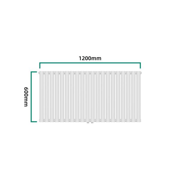 Egyrétegű design csőradiátor Nore fehér 60x120cm, 857W [neu.haus]