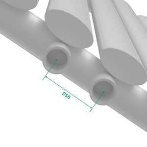 Egyrétegű design csőradiátor Nore fehér 60x60cm, 459W [neu.haus]
