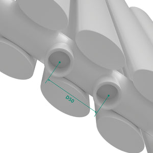 Kétrétegű design csőradiátor Nore fehér 60x90cm, 1180W [neu.haus]